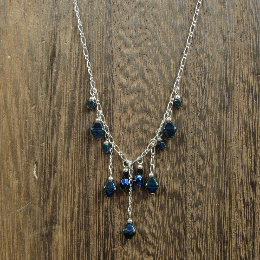 20" Sterling Silver Unique Simple Design Necklace Vintage